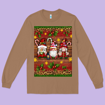 Christmas Gnomes Long Sleeve Tee Designed By Artiststas
