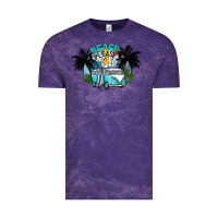 Cloud Purple beach please Vintage Tee - SublimationCraftShop