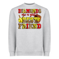 Diamonds Are A Girl's Best Friend Softball Heavyweight Sweatshirt | Teevron