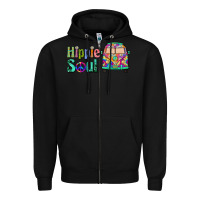 Black hippie soul caravan Zipper Hoodie - BarkalooDesign