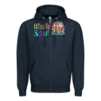 Navy hippie soul caravan Zipper Hoodie - BarkalooDesign
