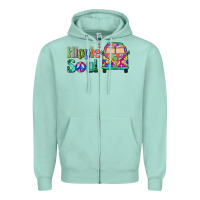 Seafoam hippie soul caravan Zipper Hoodie - BarkalooDesign