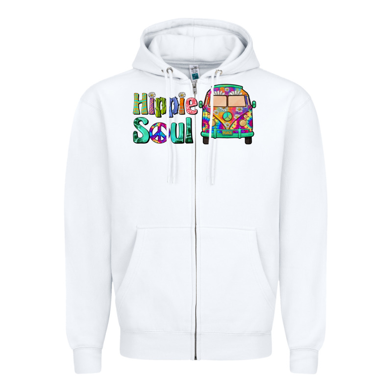 Hippie Soul Caravan Zipper Hoodie by BarkalooDesign | Teevron