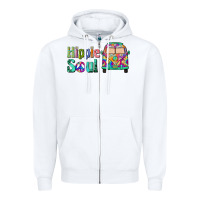 White hippie soul caravan Zipper Hoodie - BarkalooDesign