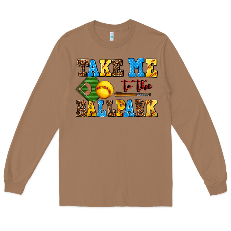 Take Me To The Ballpark Softball Long Sleeve Tee by AdoDesignShop | Teevron