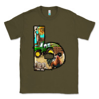 Army Green farm life alphabet lowercase letters b Classic Tee - BundleAndBundleShop
