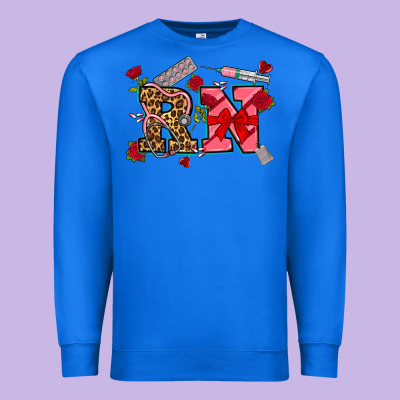 Valentines Day Rn Premium Sweatshirt Designed By Nancycooperartshop
