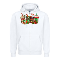 White trex coffee cups Zipper Hoodie - Jasminsmagicworld