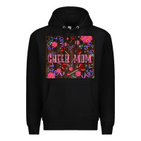 Black cheer mom party Premium Hoodie - LillyAllenDesigns