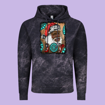 African American Santa Joy Vintage Hoodie Designed By Ranaportraitstore