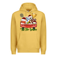 Antique Gold tis the season sports truck christmas Premium Hoodie - AdoDesignShop