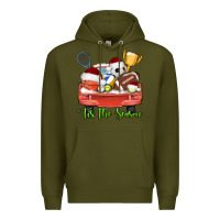 Army Green tis the season sports truck christmas Premium Hoodie - AdoDesignShop