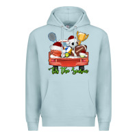 Blue Mist tis the season sports truck christmas Premium Hoodie - AdoDesignShop