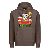 Coffee tis the season sports truck christmas Premium Hoodie - AdoDesignShop