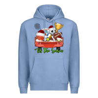 Colony Blue tis the season sports truck christmas Premium Hoodie - AdoDesignShop