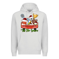 Dove Grey tis the season sports truck christmas Premium Hoodie - AdoDesignShop