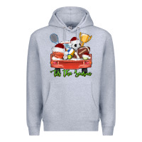 Heather Grey tis the season sports truck christmas Premium Hoodie - AdoDesignShop