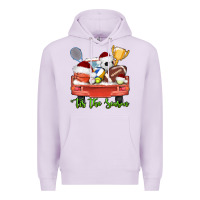 Lilac tis the season sports truck christmas Premium Hoodie - AdoDesignShop