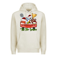 Oatmeal Heather tis the season sports truck christmas Premium Hoodie - AdoDesignShop