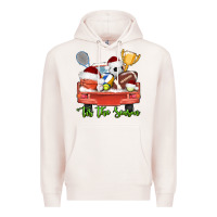 Pale Pink tis the season sports truck christmas Premium Hoodie - AdoDesignShop