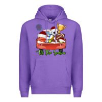 Purple tis the season sports truck christmas Premium Hoodie - AdoDesignShop