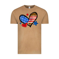 Vintage Camel American flag heart leopard Vintage Tee - Neo Western