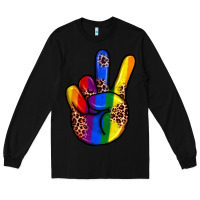 Black pride leopard peace hand Long Sleeve Tee - JahusDesignShop