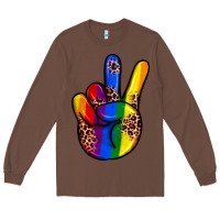 Chestnut pride leopard peace hand Long Sleeve Tee - JahusDesignShop