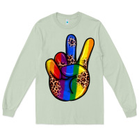 Matcha pride leopard peace hand Long Sleeve Tee - JahusDesignShop