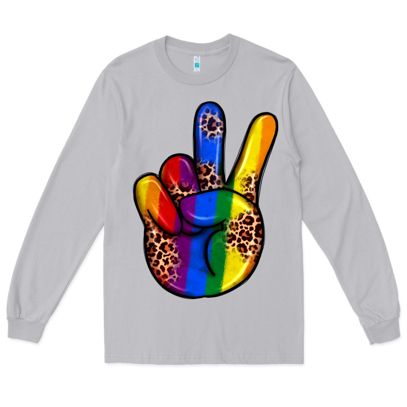 Pride Leopard Peace Hand Long Sleeve Tee by JahusDesignShop | Teevron