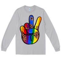 Moon Dust pride leopard peace hand Long Sleeve Tee - JahusDesignShop