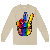 Mushroom pride leopard peace hand Long Sleeve Tee - JahusDesignShop
