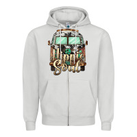 Dove Grey hippie soul caravan Zipper Hoodie - BarkalooDesign