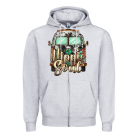 Heather Grey hippie soul caravan Zipper Hoodie - BarkalooDesign