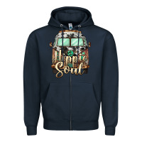 Navy hippie soul caravan Zipper Hoodie - BarkalooDesign