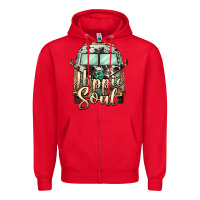 Red hippie soul caravan Zipper Hoodie - BarkalooDesign