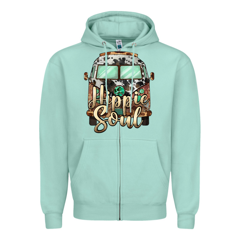 Hippie Soul Caravan Zipper Hoodie by BarkalooDesign | Teevron