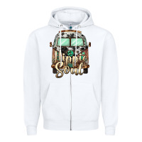 White hippie soul caravan Zipper Hoodie - BarkalooDesign