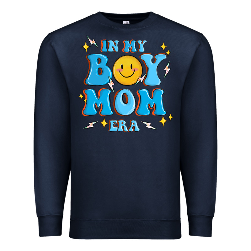 In My Boy Mom Era Premium Sweatshirt by MaliasSmallBusiness | Teevron