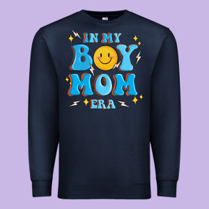 In My Boy Mom Era Premium Sweatshirt Designed By Maliassmallbusiness