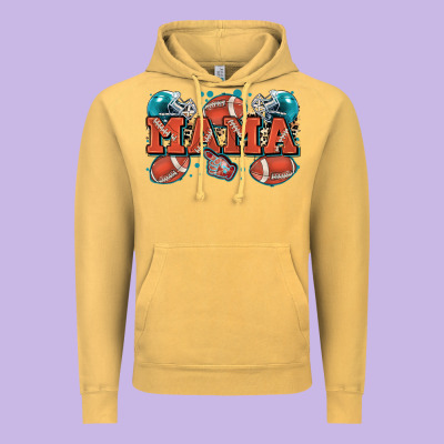 Mama American Football Vintage Hoodie Designed By Zillion Design Studio