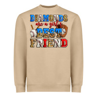 Diamonds Are A Girl's Best Friend Baseball Heavyweight Sweatshirt | Teevron