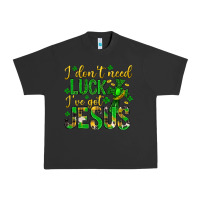 Pigment Black i dont need luck ive got jesus st. patricks day Urban Heavy Tee - Neo Western
