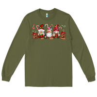 Army Green Christmas Gnomes Long Sleeve Tee - Artiststas