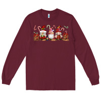Burgundy Christmas Gnomes Long Sleeve Tee - Artiststas