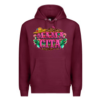 Burgundy vibrant fiesta typography Premium Hoodie - LillyAllenDesigns