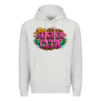 Dove Grey vibrant fiesta typography Premium Hoodie - LillyAllenDesigns