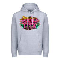 Heather Grey vibrant fiesta typography Premium Hoodie - LillyAllenDesigns