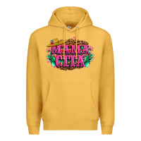 Mustard vibrant fiesta typography Premium Hoodie - LillyAllenDesigns