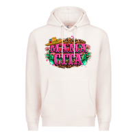 Pale Pink vibrant fiesta typography Premium Hoodie - LillyAllenDesigns
